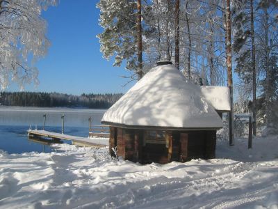 Winterurlaub Grillh�tte Haikola im finnischen Winter