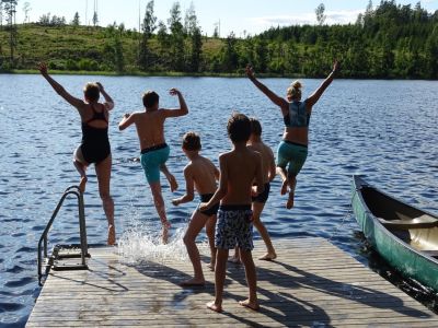 Baden in Schweden bei Familien Kanutripp