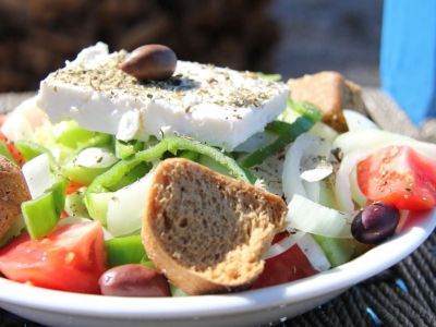 Kretisches Essen Schafsk�se Oliven