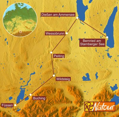 etappen wandern ohne gep�ck k�nig ludwig weg bayern