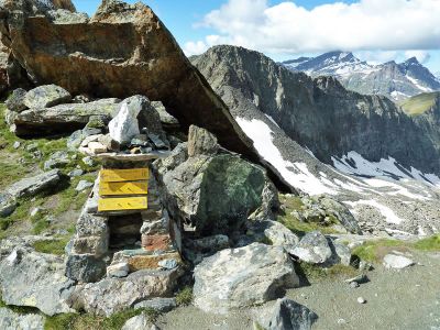der Pass Colle Salza (2.882 m) - h�chster Punkt der gesamten Wanderung
