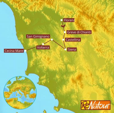 Genusswandern in der Toskana mit Gep�cktransport