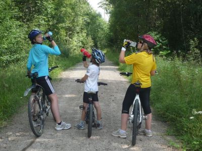 trinkpause beim radeln kids