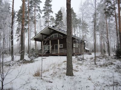 �ko-Ferienhaus Lahti in Finnland im Winter