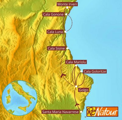 Wanderwoche individuell Gep�cktransport Sardinien Italien Naturpark Orosei