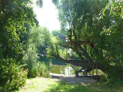 Teichbiotop beim Haus am Watt f�r Familien Nordsee