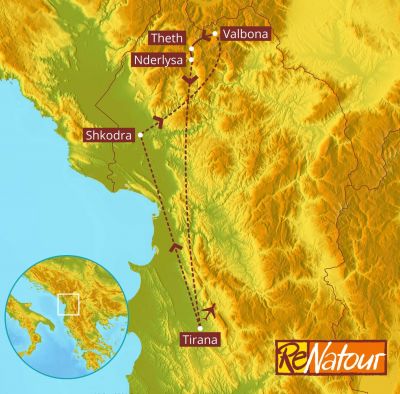 Bergwandern in den Albanischen Alpen mit Gep�cktransport